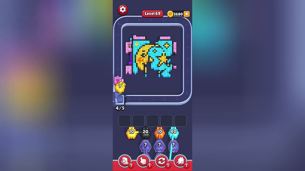 Pixel Flow Level 69 Solution Walkthrough 