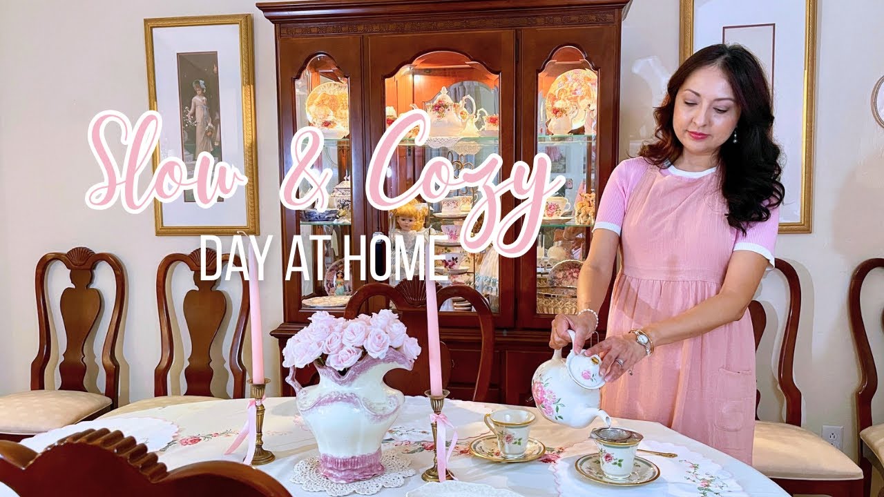 Cozy Rainy Morning Decorating the Dining Room for Tea