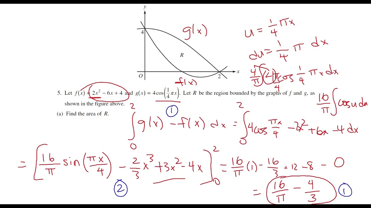 2013 AP Calculus AB FRQ #5 - Area and Volume