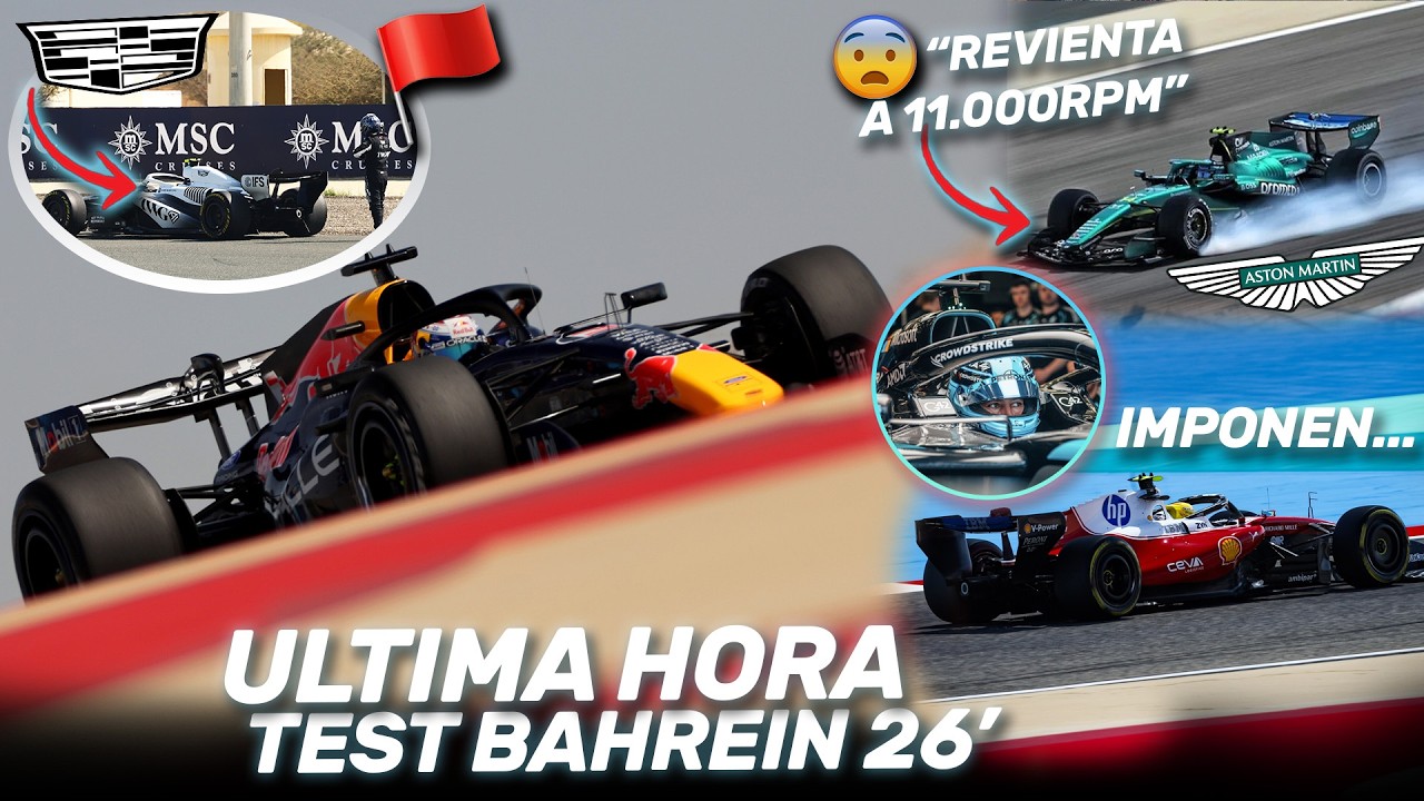¡¡PROBLEMAS de CADILLAC!! ASTON MARTIN ASUSTA... - RESUMEN MAÑANA DIA 3 TEST de BAHREIN F1 2026