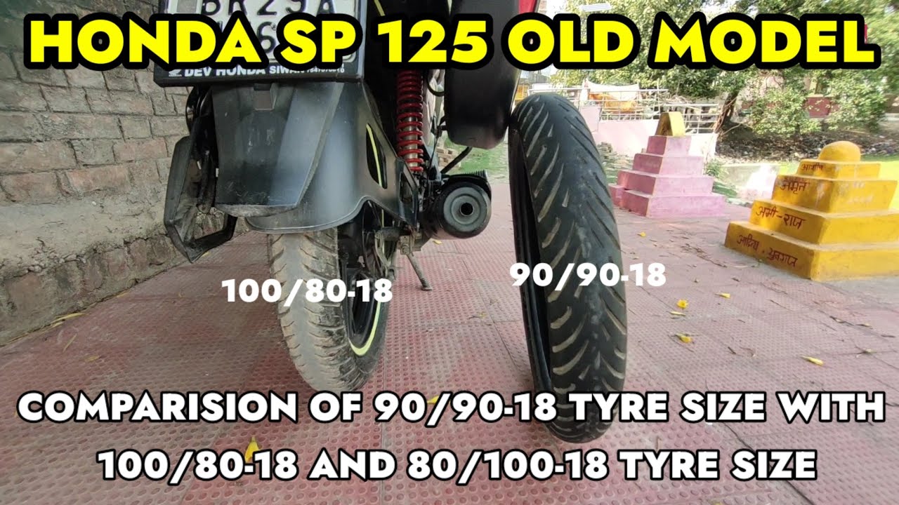 COMPARISION OF THE SIZE OF 90/90-18 TYRE WITH 100/80-18 AND 80/100-18 TYRE SIZE#vlogs_time_with_amit