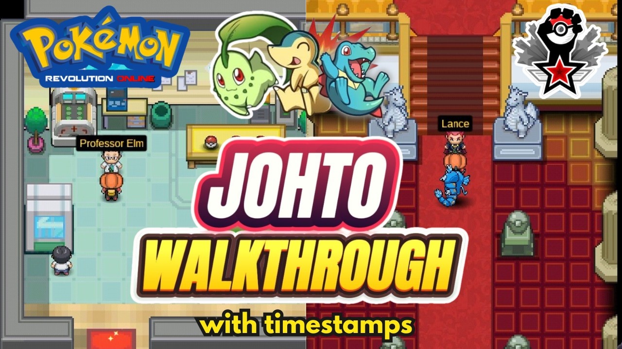 Pokemon Revolution Online: Johto Walkthrough - Road to Johto League Champion (Full Guide)