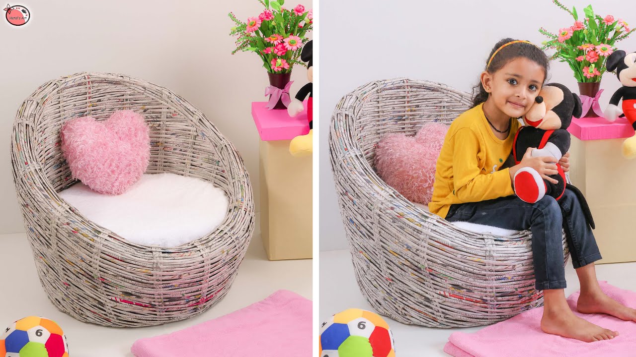 Useful! DIY News Paper Chair Making At Home ❤️Living Room Decor