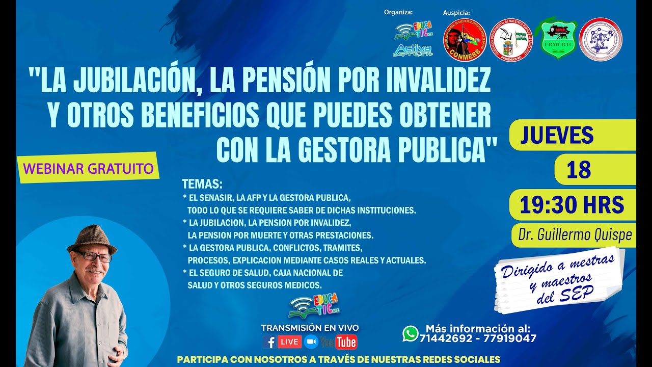 Tema - La jubilación, pensión por invalidez - Gestora Pública