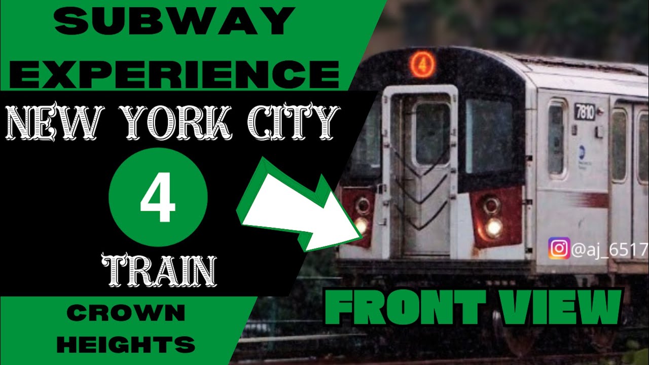 New York City Subway 4 Express Train (to Utica Ave) Front View