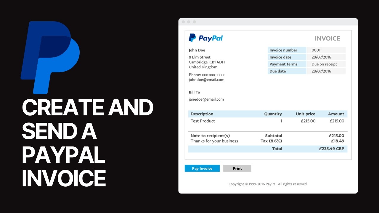 Как создать и отправить счет PayPal в 2026 году (генерация ссылки для счета и комиссии) 💲📝