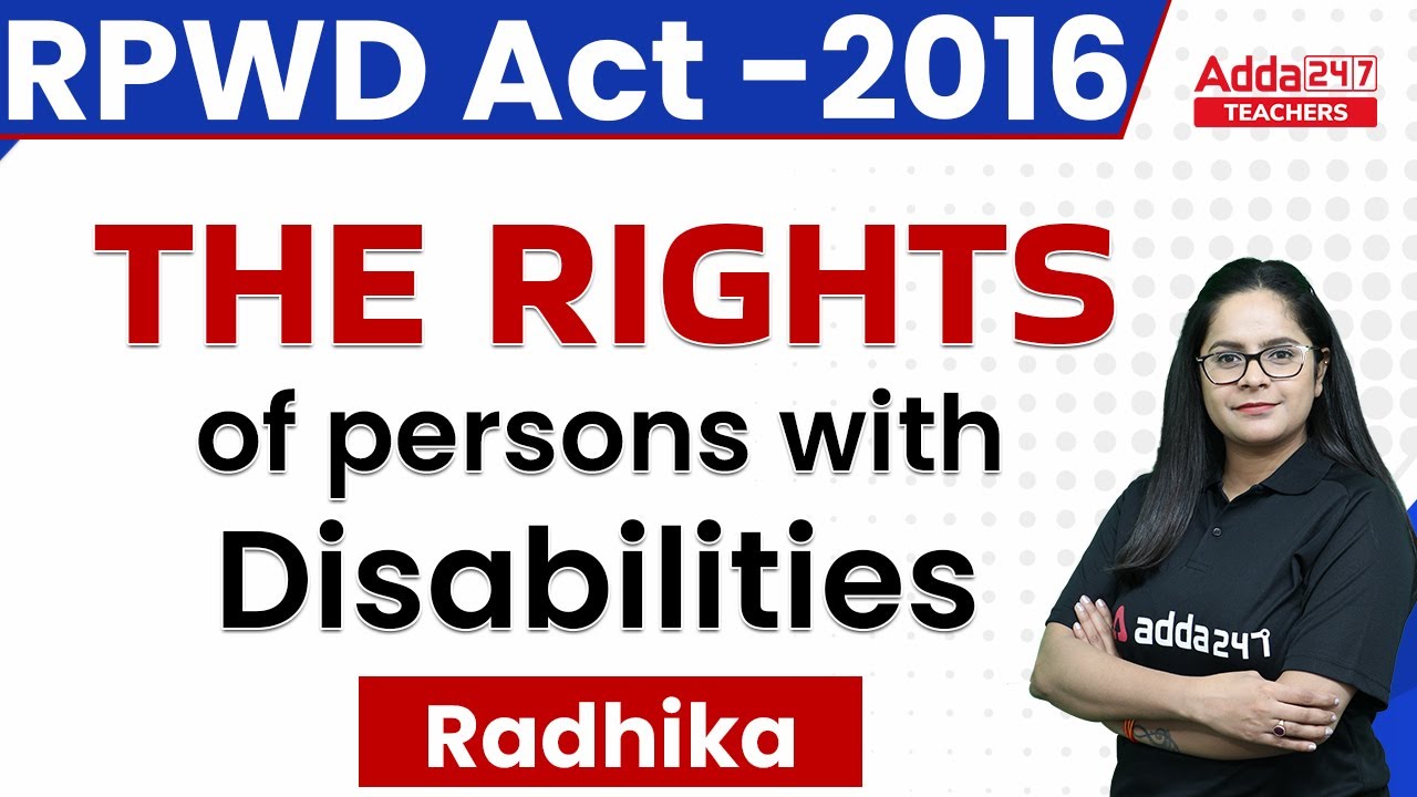 RPWD Act 2016 In Hindi | Rights of Persons with Disabilities Act 2016