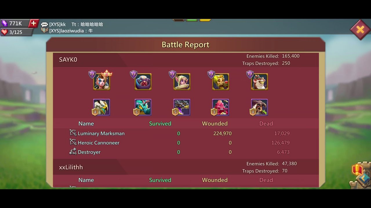Lords Mobile - 2 11k heroes vs my 370m might castle - Tar4ki gaming