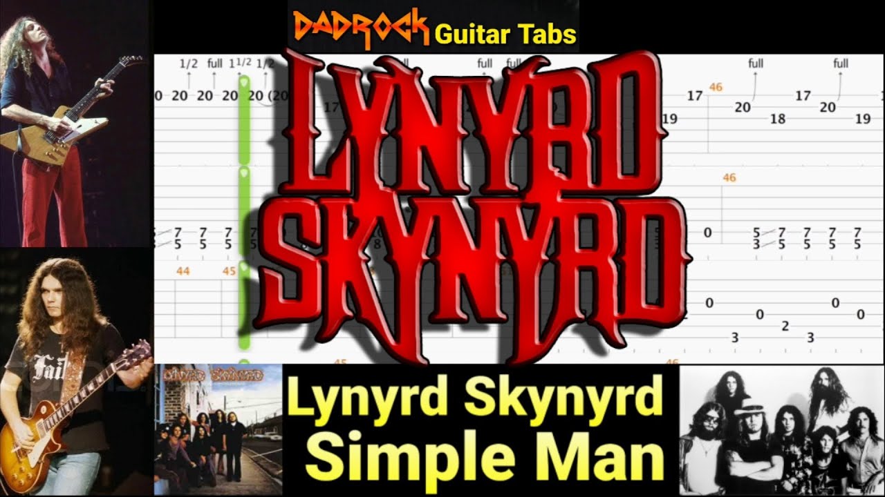 Simple Man - Lynyrd Skynyrd - Guitar + Bass TABS Lesson