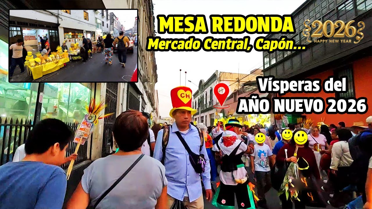 Así se vio MESA REDONDA y LA ZONA COMERCIAL DE LIMA 🚶‍♂️ A POCAS HORAS DEL AÑO NUEVO 2026 🎊✨🎉