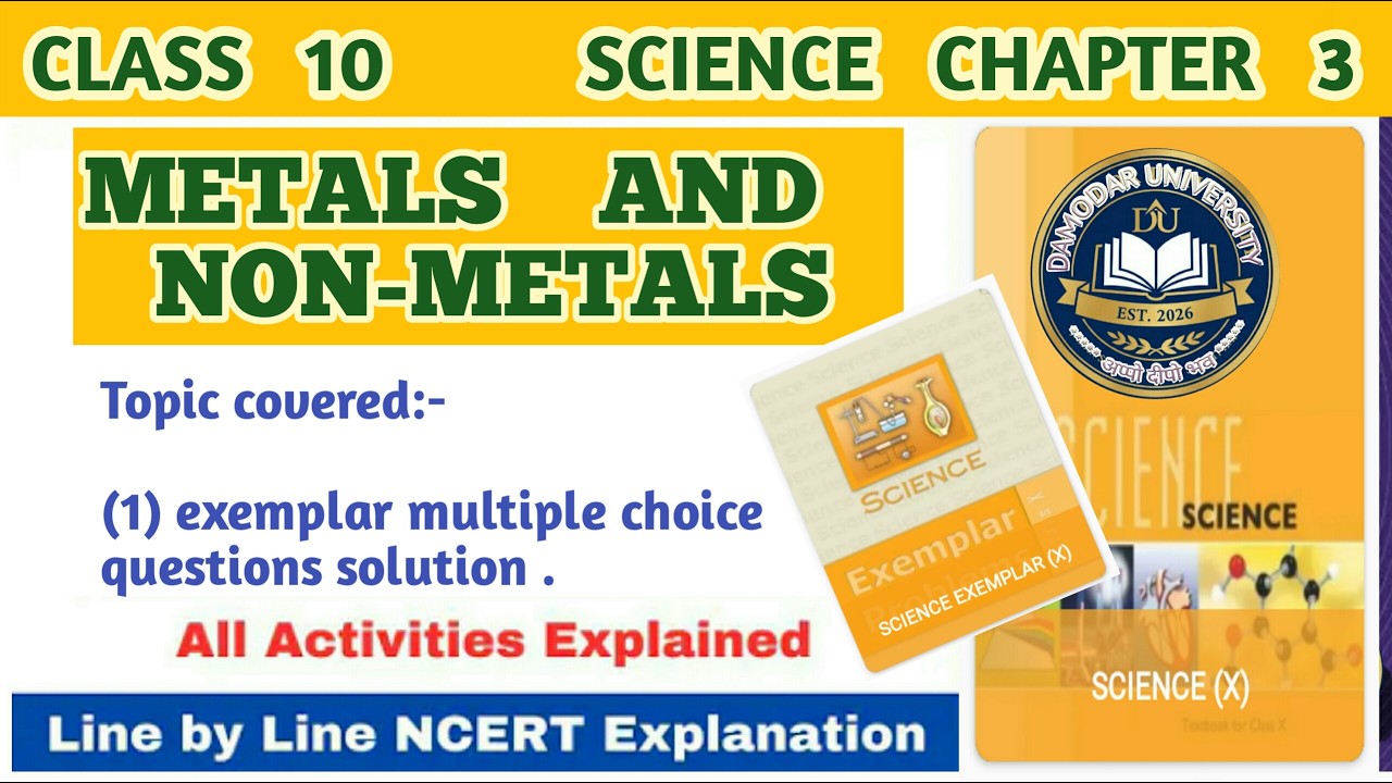 Ncert exampler solutions ( PART-1 ) -class 10 science chapter-3 metals and non-metals