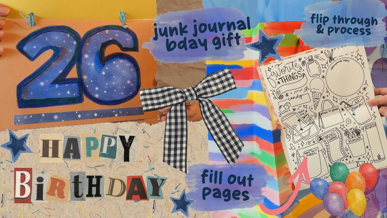 DIY Junk Journal Birthday Gift INSPO ✨ | Full Process + Flip Through (No Commentary)