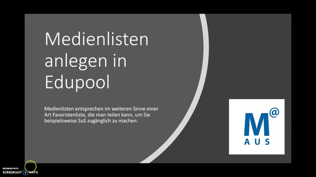 H5P &Uuml;bungen im Edupool Hessen erstellen Teil 3-  Medienlisten
