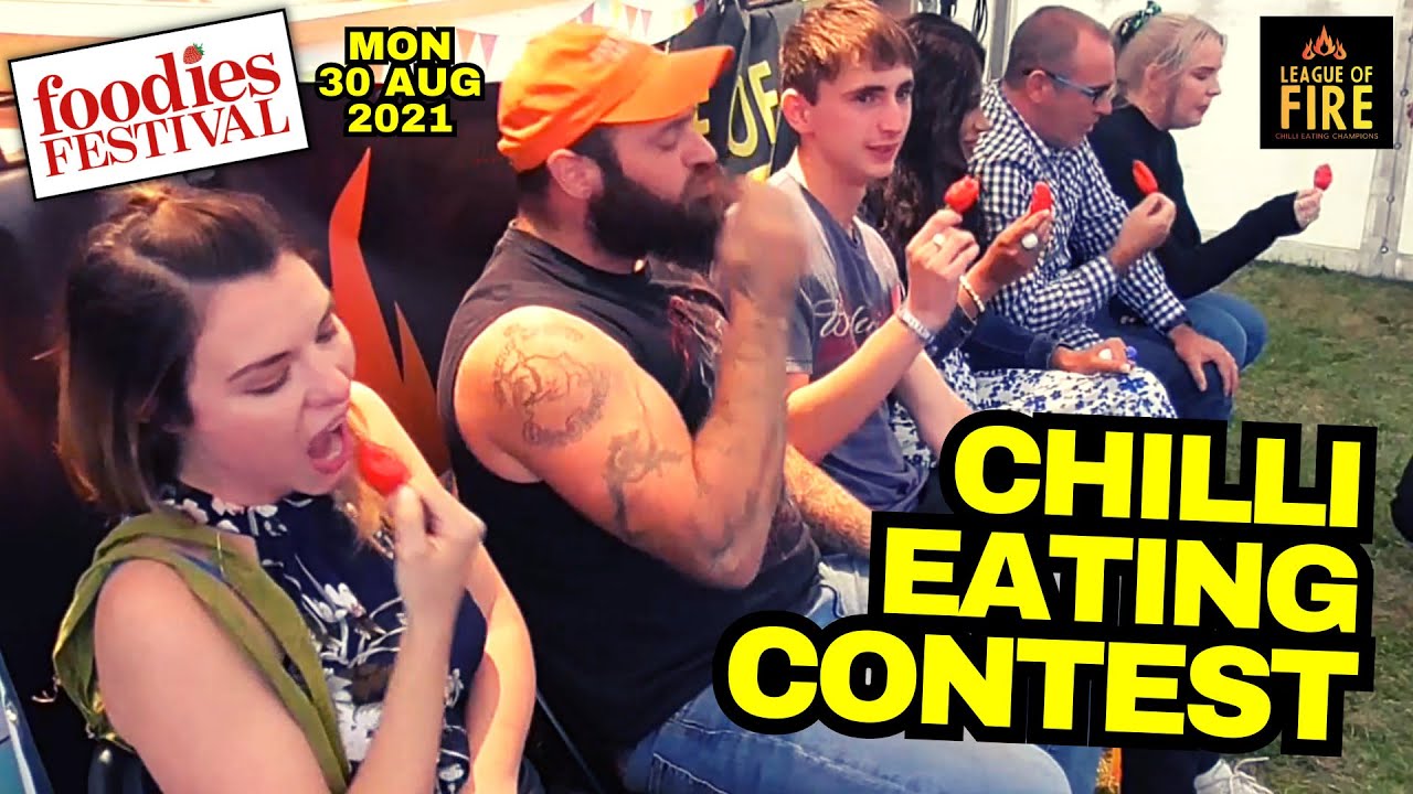 CHILI EATING CONTEST🌶 feat. UK CHILLI QUEEN | Foodies Festival