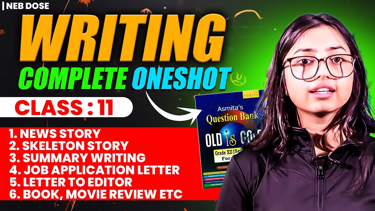 Free Writing Complete One Shot 🤩|| Class 11 English In Nepali || #class11
