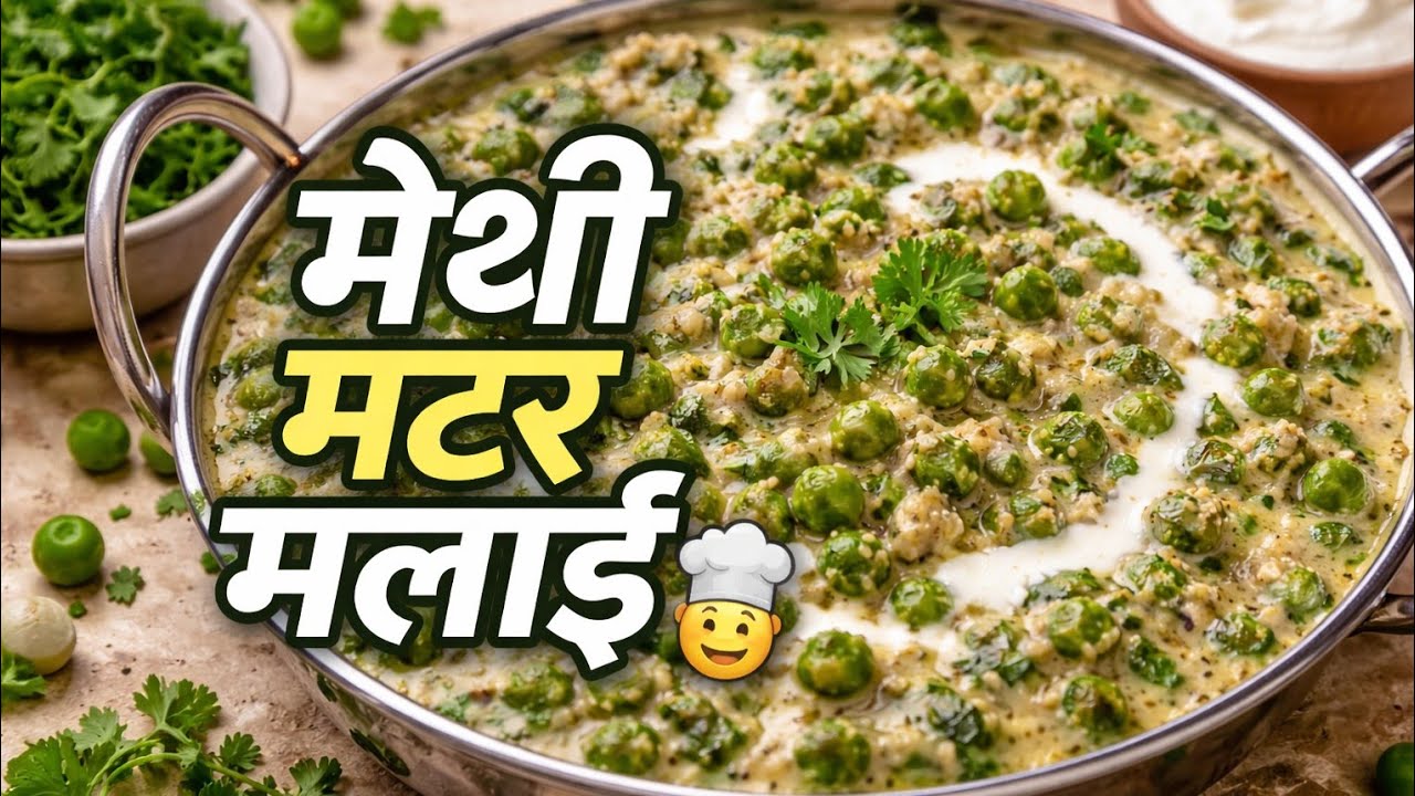 ढाबे जैसी मेथी मटर मलाई रेसिपी ,सीजन जाने से पहले एक बार जरूर बनाएं । Methi matar malai easy recipe.