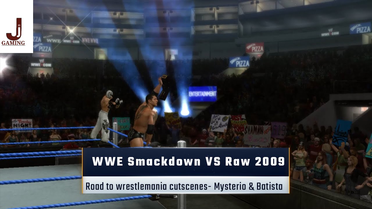 WWE Smackdown VS Raw 2009: Мистерио и Батиста. Путь к WrestleMania. Все кат-сцены.