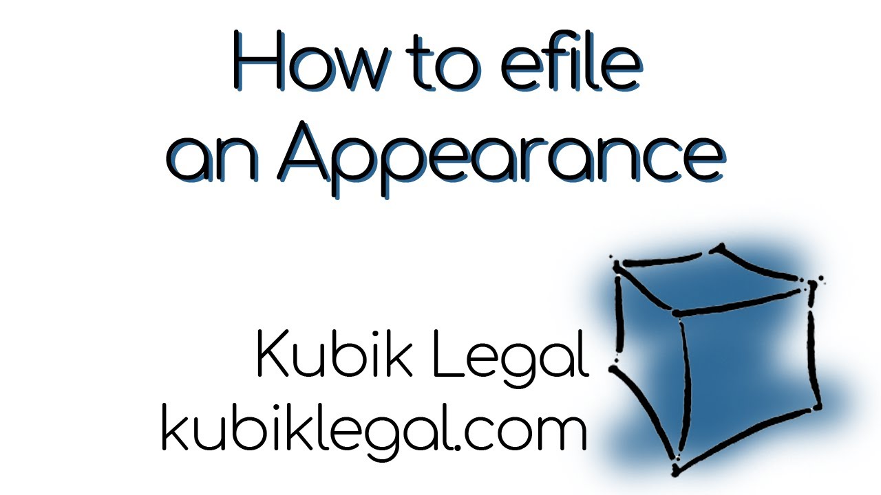 How to efile an Appearance using a Cook County Appearance Form