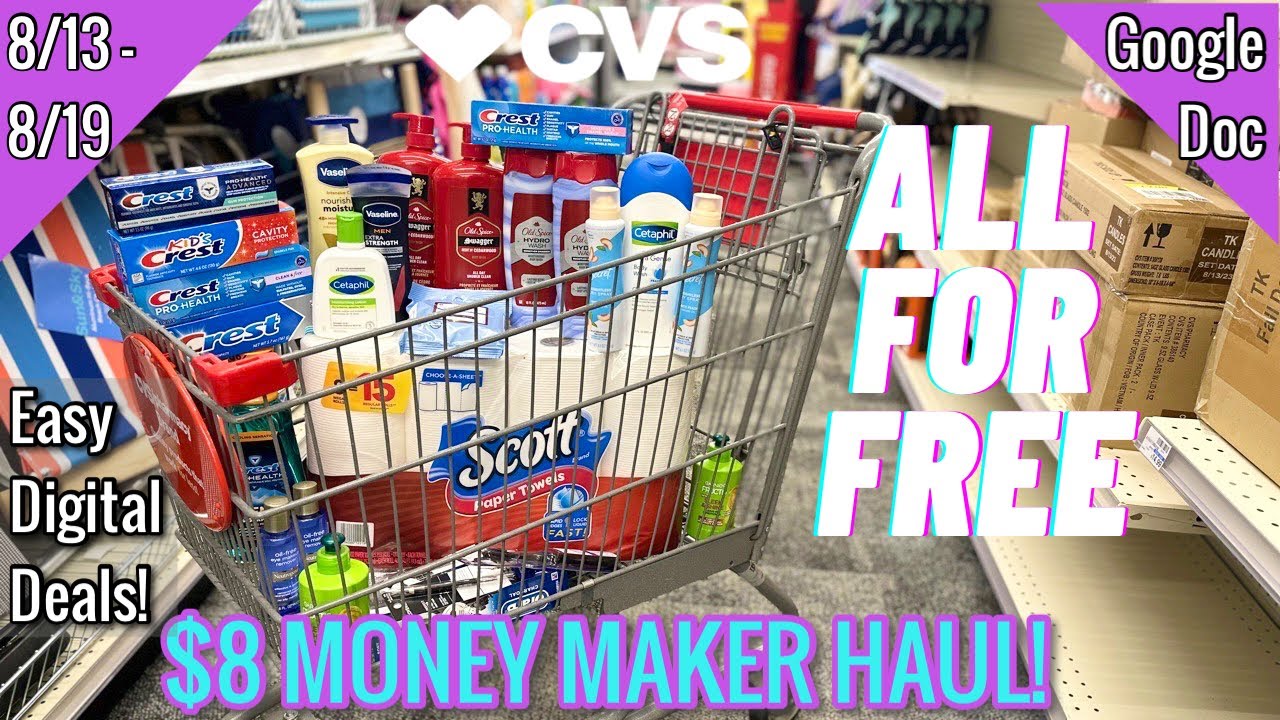 CVS Free & Cheap Couponing Deals & Haul | 8/13 - 8/19 | Easy $8 Money Maker! | Learn CVS Couponing