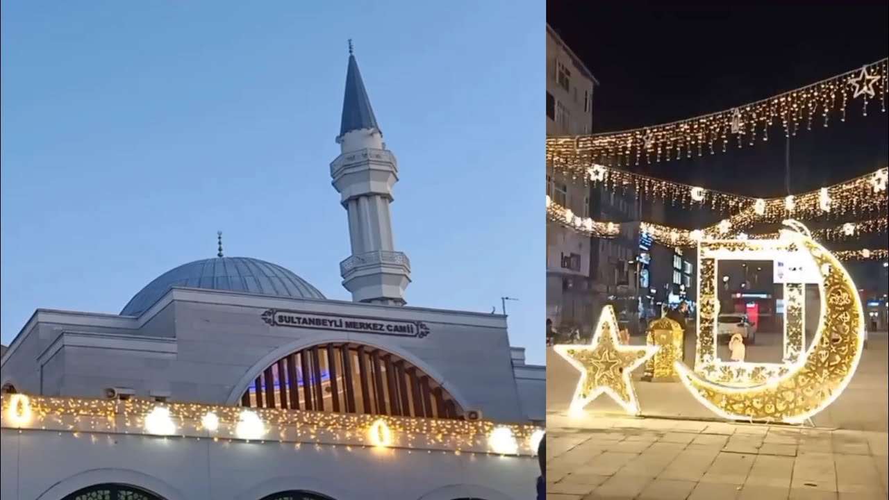 هكدا دوزنا افطار النصف من رمضان في مسجد اسطنبول  اجواء رائعة 