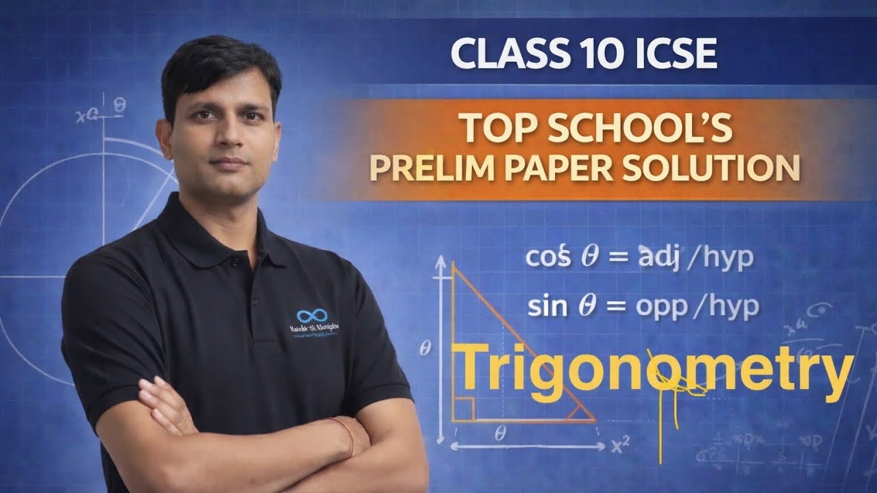 School Section: ICSE Board Class 10. Top School prelim Paper solutions   Chapter Trigonometry
