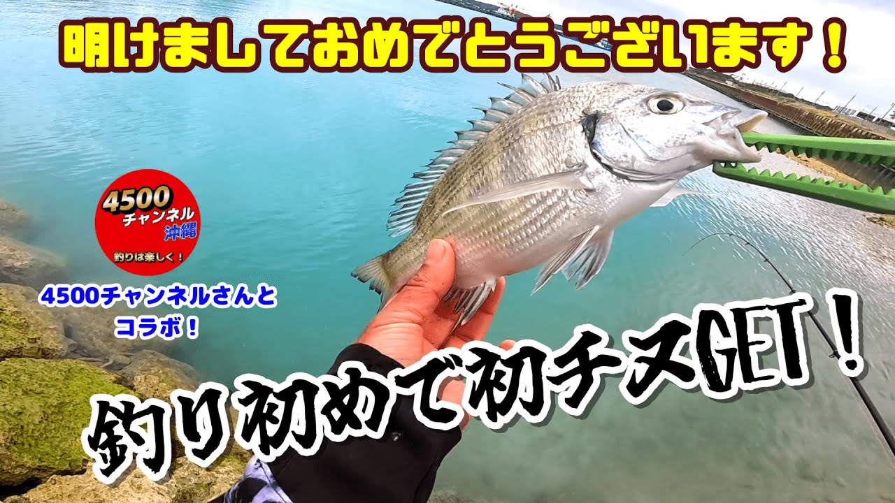 2026年！釣り初めで初チヌ！4500チャンネルさんとコラボ！プチ対決！