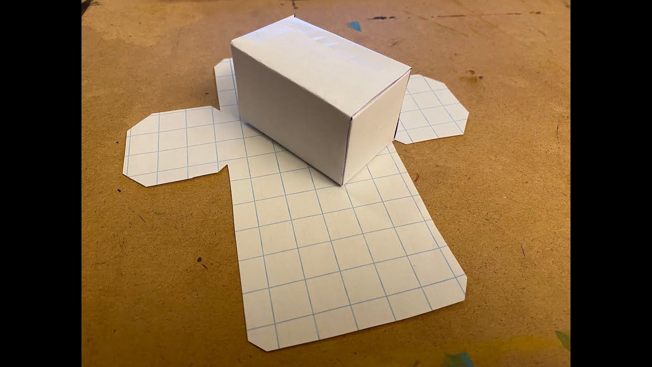 How to Build a Rectangular Prism from a flat drawing