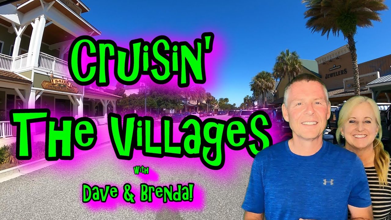 Golf cart ride from Sumter Landing to Brownwood Paddock Square in The Villages Florida