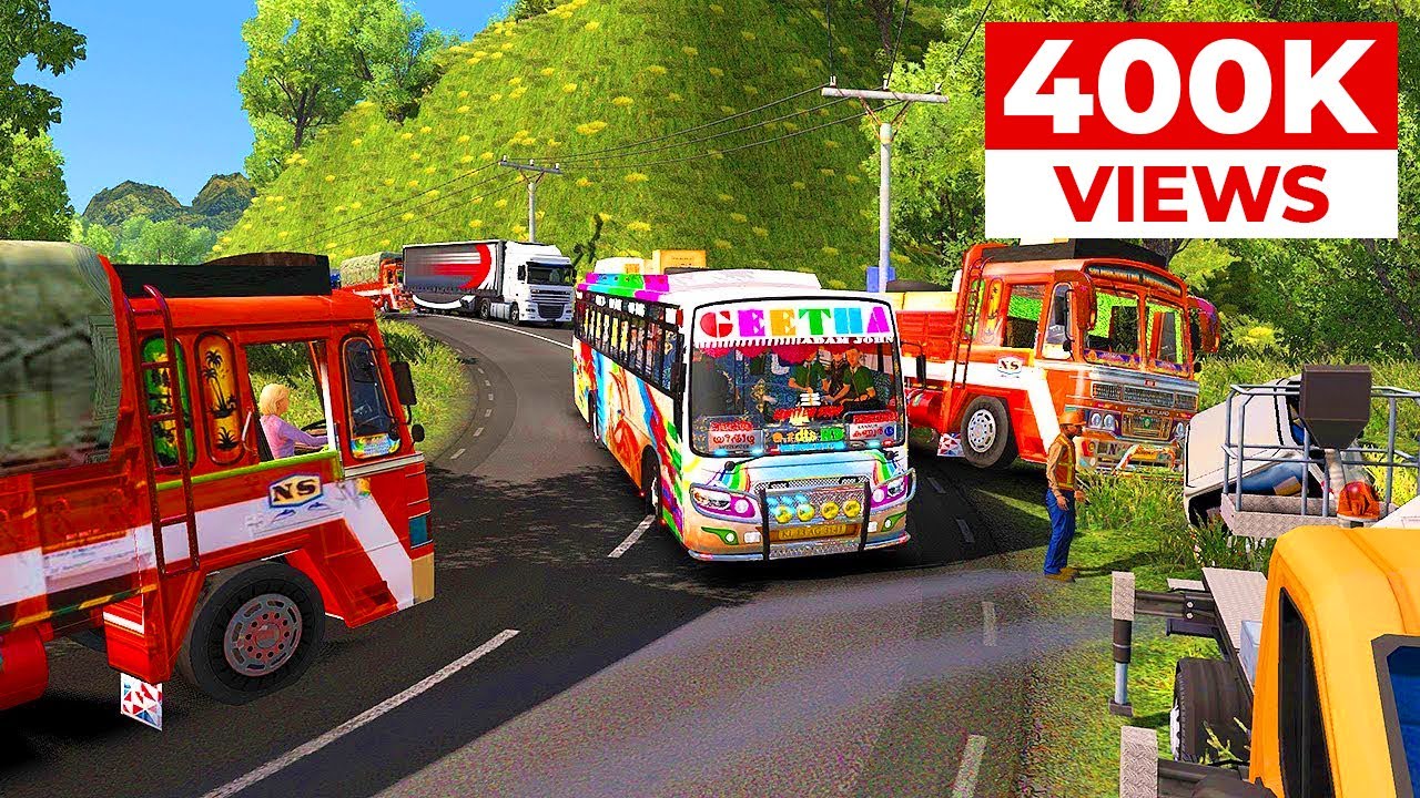 High Traffic Jam Due to Truck Accident | Bus Simulator | ETS2 Indian Bus Mod