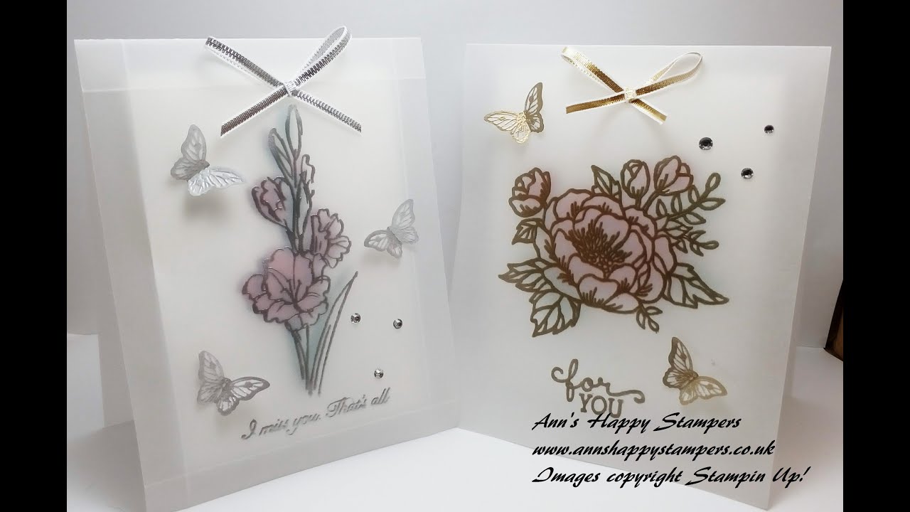 Beautiful vellum card featuring NEW 2016-2017products
