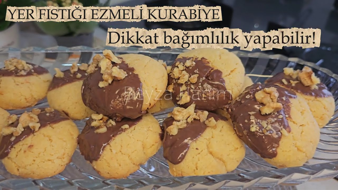 YER FISTIĞI EZMELİ NEFİS KURABİYE🥜❤️ #kurabiye #cookies #eat #like #subscribe #tarif #pratiktarifler