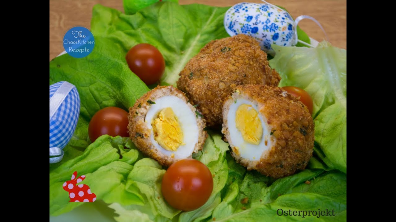 Fritierte Eier im Lachsmantel - Ostern; Eastern; Baked Eggs in salmon jacket