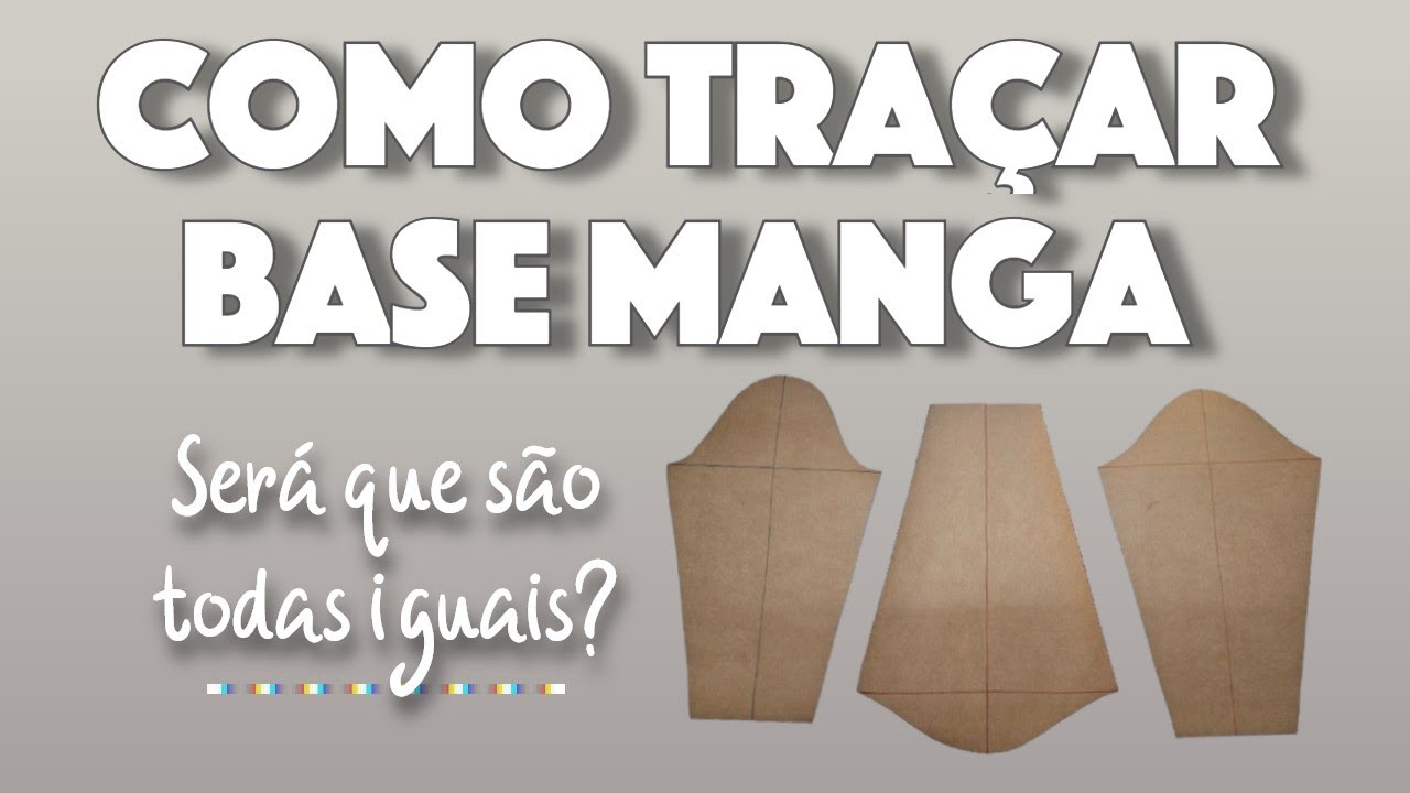 Como traçar base manga para peças femininas.