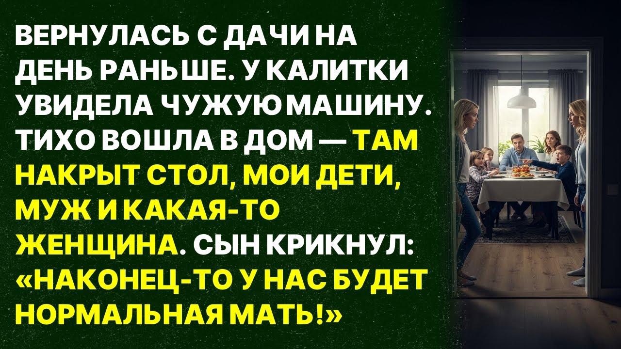 Вернулась с дачи раньше и услышала от сына...