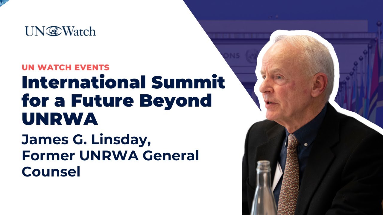 James G. Lindsay at the International Summit for a Future Beyond UNRWA