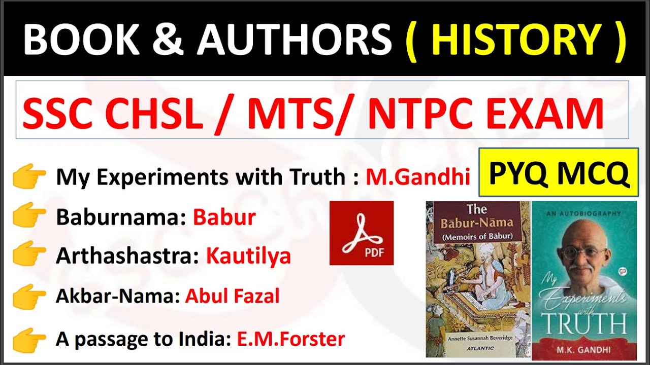 Book & Authors ( History + Old) Famous Book & Authors List | PYQ Asked Book & Authors | SSC CRACKERS