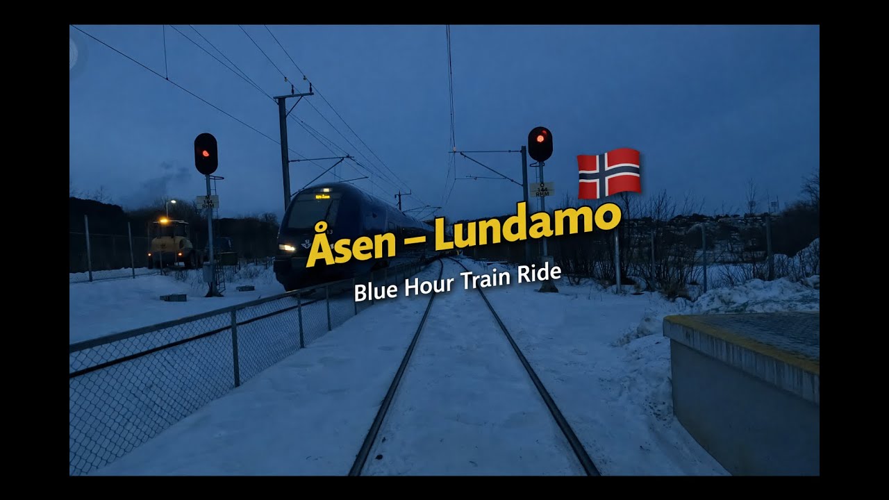 Åsen - Lundamo | Real-Time Train Cab Ride Through Norway