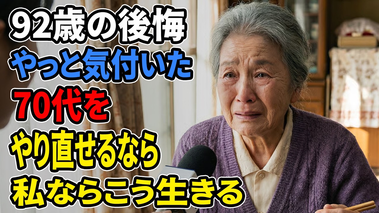 【現実の話】92歳の私が、70代の自分にどうしても伝えたいこと。あの時、気づいていれば人生は変わっていました