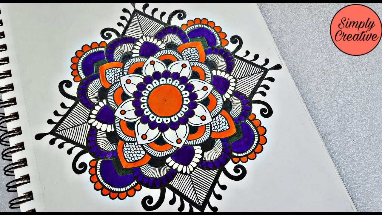 Floral Mandala Art | How to draw Mandala Art for Beginner Step By Step | Flower Mandala Art #mandala
