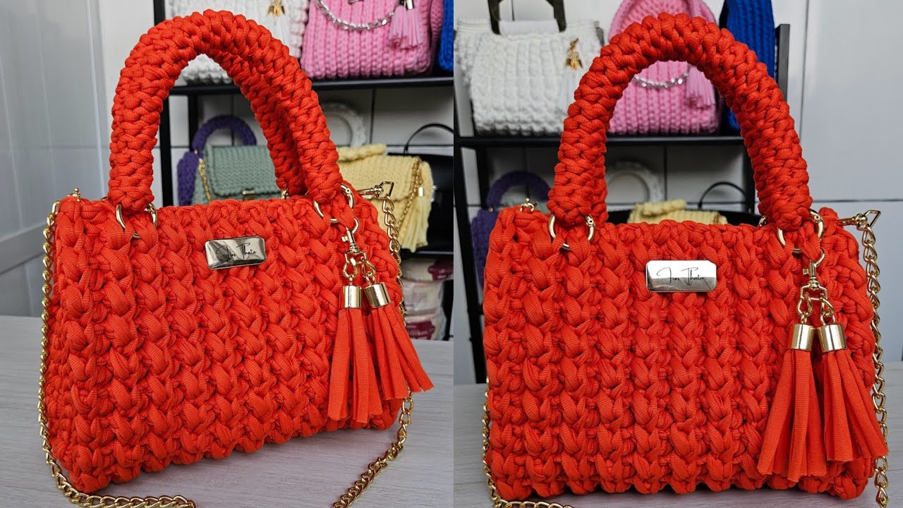 FANT&Aacute;STICA! Bolsa De Croch&ecirc; Linda R&aacute;pida E F&aacute;cil - Croch&ecirc; Com Fio De Malha