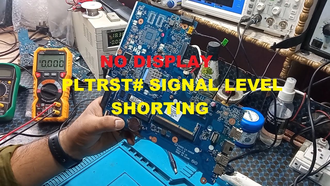 HP ZS050 LA-A992P REV 1.0 NO DISPLAY PLTRST# SIGNAL LEVEL SHORTING