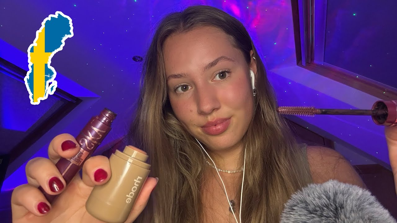 ASMR Swedish friend does your makeup for a date, ASMR på svenska 