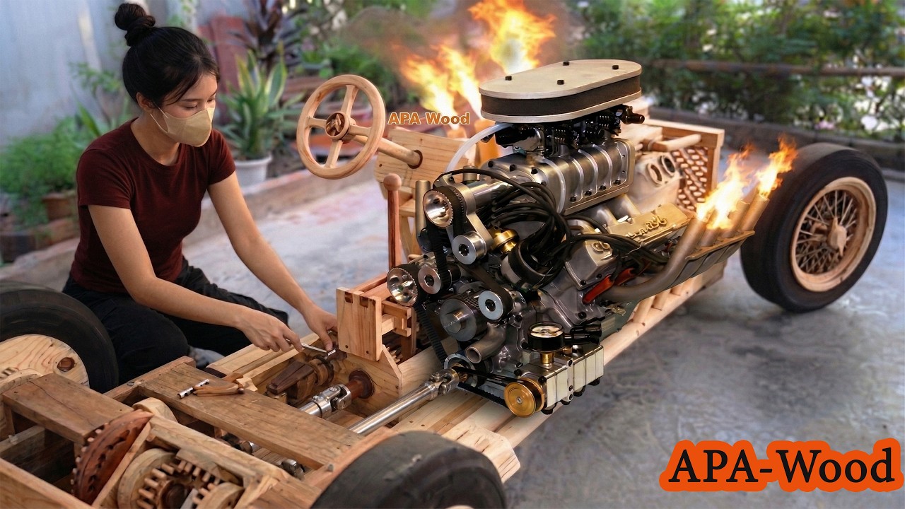 I Built a Wooden Mercedes-Benz SSK 1929 in 150 Days — It Will Blow Your Mind!