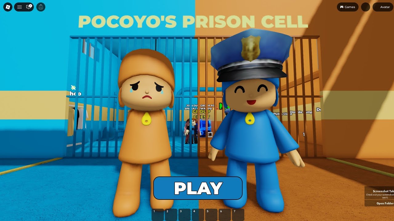 BACON Playing POCOYO PRISON RUN (Obby) #roblox #scaryobby