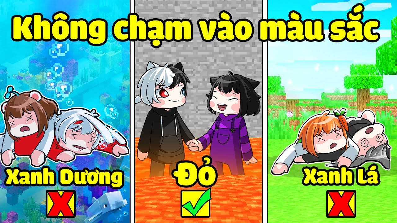 Minecraft Nhưng Bạn Không Thể Chạm Vào Màu Sắc Ngẫu Nhiên *Ruby Bất Lực Vì Siro Đã...🌈☠️
