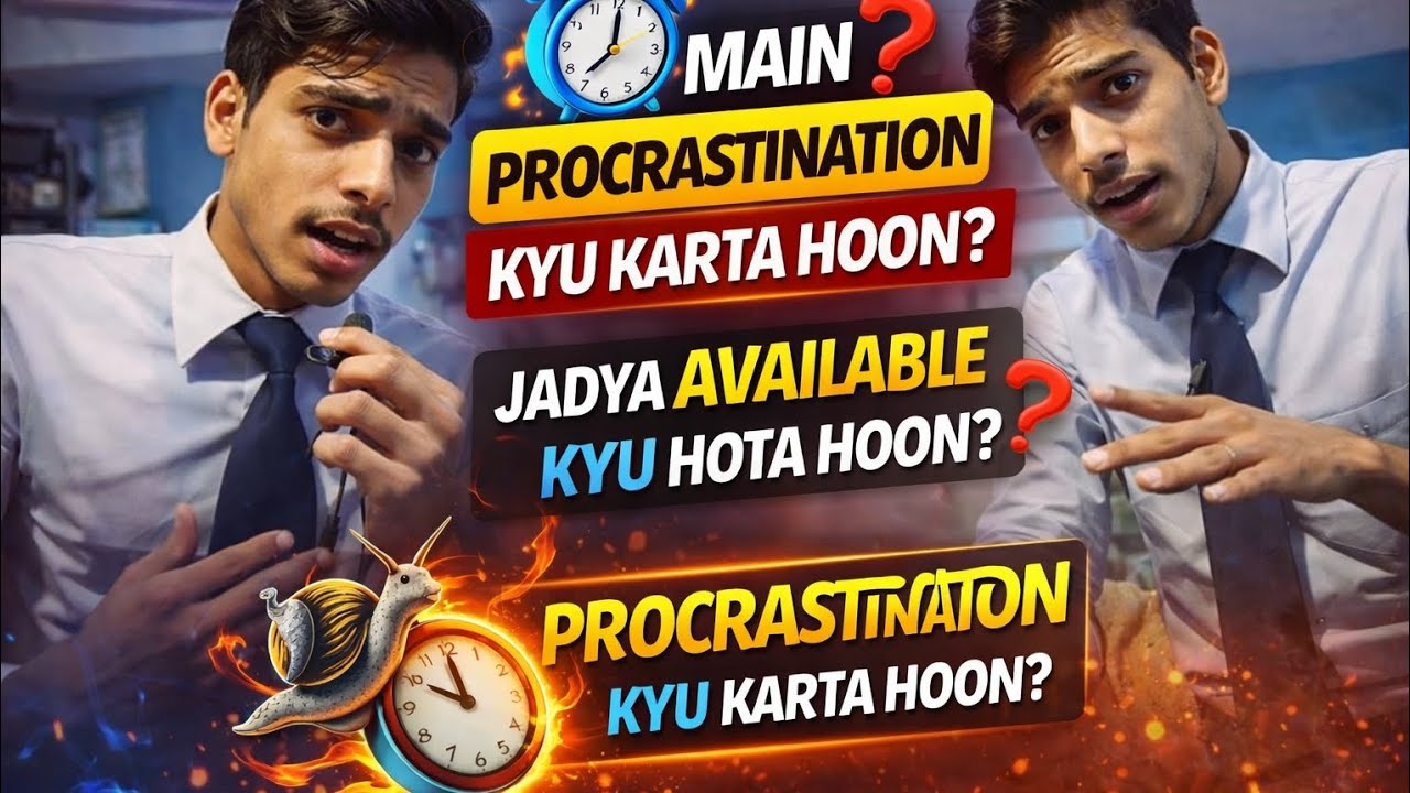 Main procrastinating kyu karta hoon or iske vajah se jadya available kyu ho jata hoon 