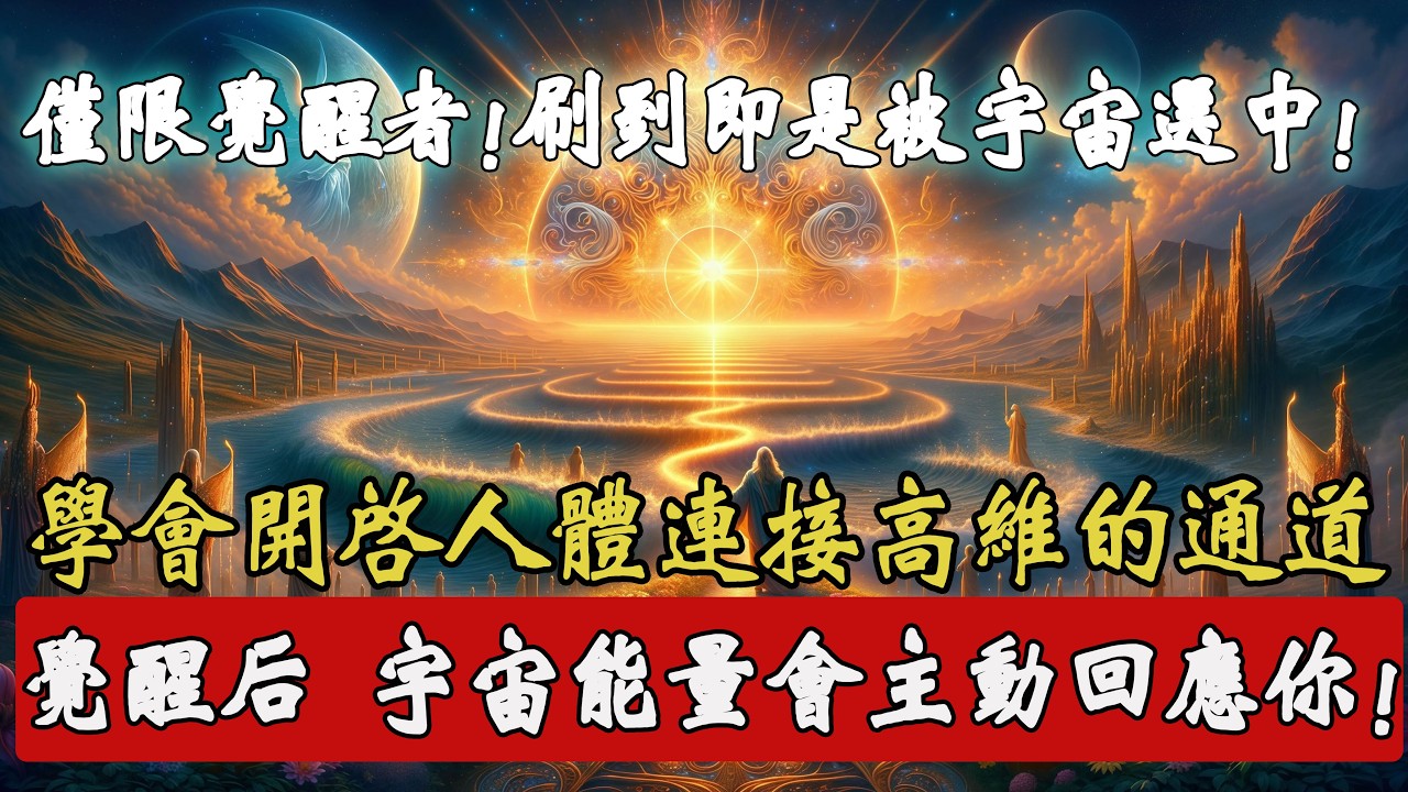 只有天選之人才知道的秘密！打開人體連接宇宙的通道，高維一旦覺醒，能量將源源不斷進入，命運將就此改變！