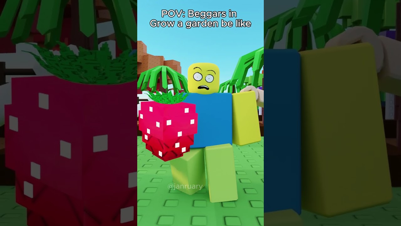 POV: Beggars in Grow a garden #growagarden #roblox