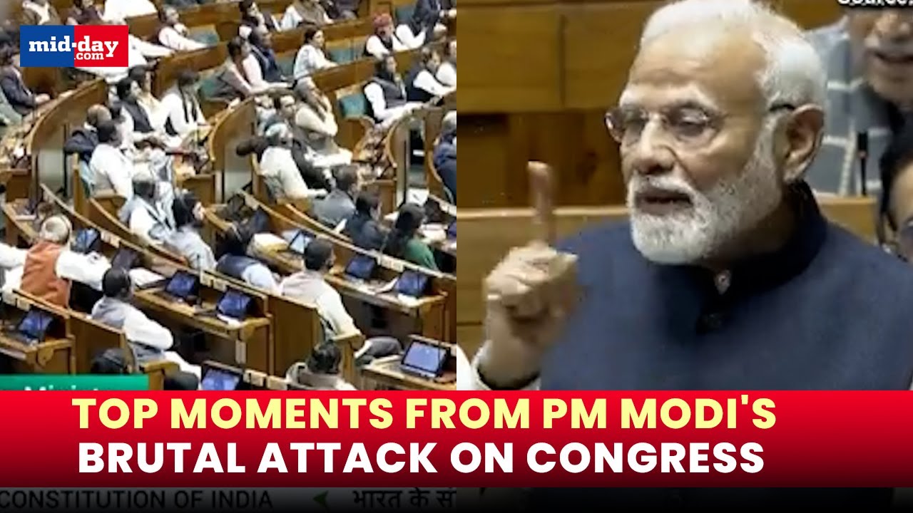 PM Modi goes brutal on Opposition in Lok Sabha, Top moments of his fiery attack on Congress