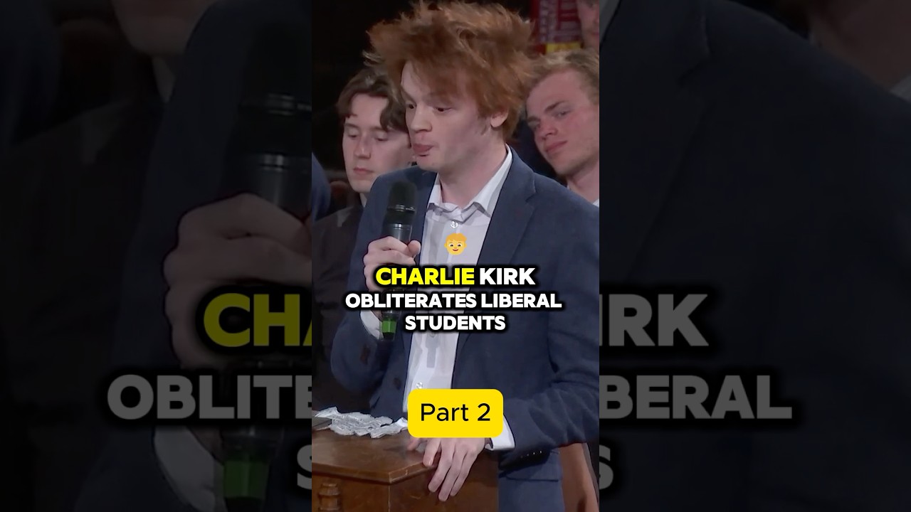 Charlie Kirk ujawnia fakty na temat przebudzonego liberalnego studenta &ndash; część 2 #debata #charlie...